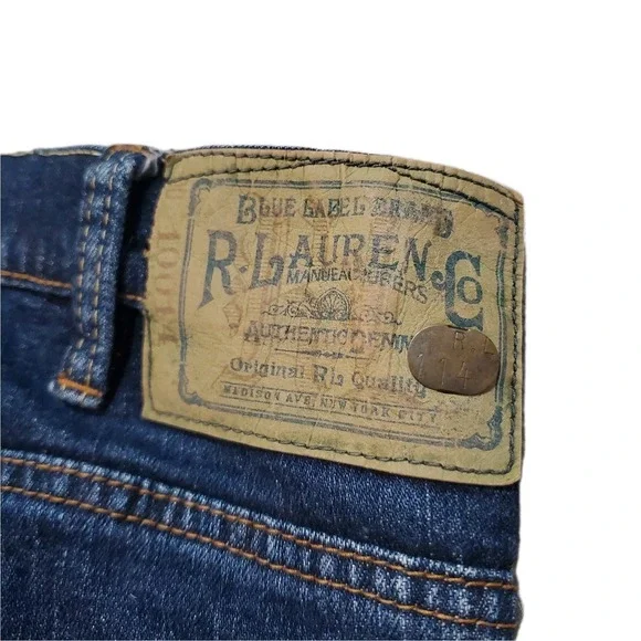 Ralph Lauren Women's Sz 27 Tribeca 114 Jeans Dark Blue Denim Bootcut Blue Label - Picture 3 of 10